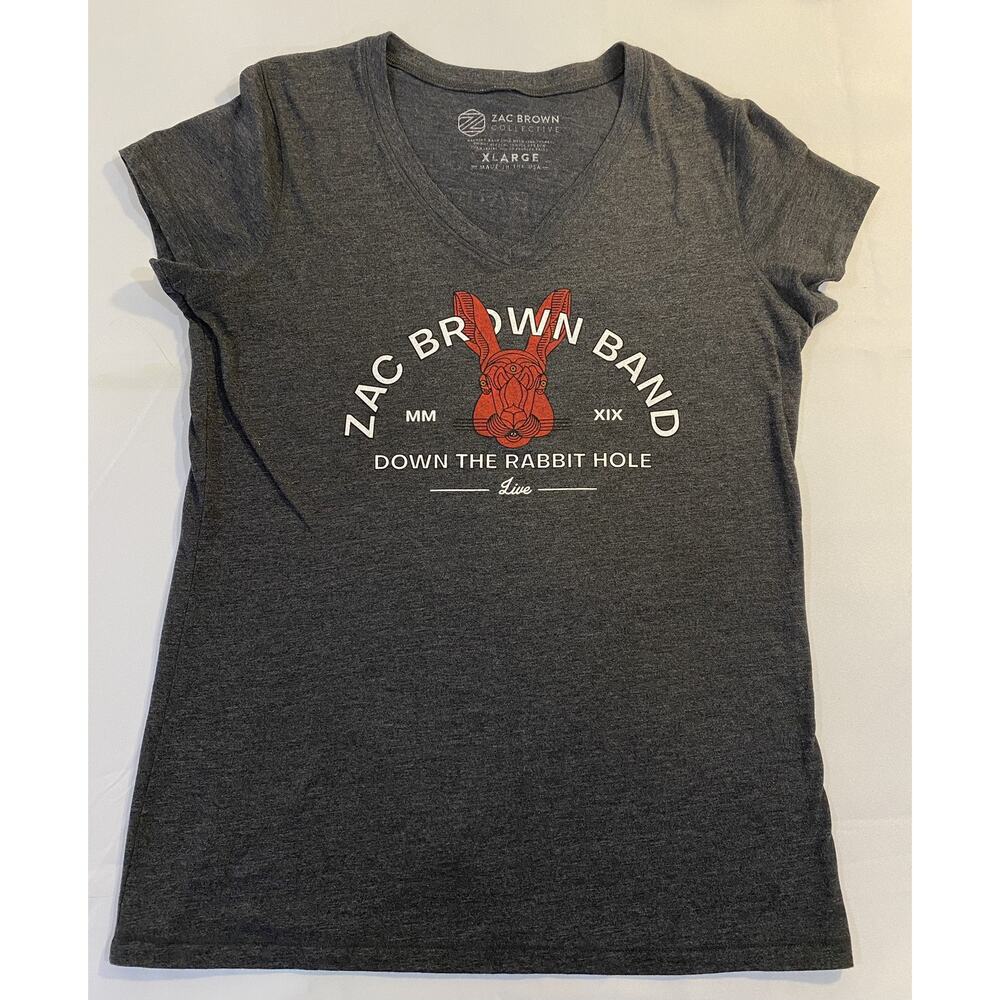 Zac Brown Band Down The Rabbit Hole Live Tour Women's Shirt Size XL 2019 Tour